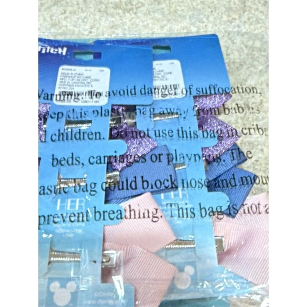 Stitch Claire's beauty pack- nails, hair clip, earring stickers, and bows